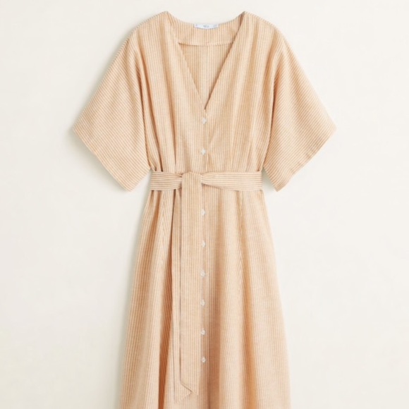 NEW Mango Linen Dress - Picture 1 of 8